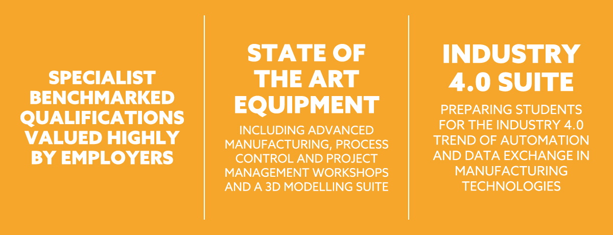 Riverside College has specialist benchmarked qualifications valued highly by employers and state of the art equipment including Industry 4.0 suite