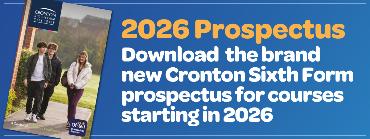 Download the 2026 Cronton Sixth Form College Prospectus