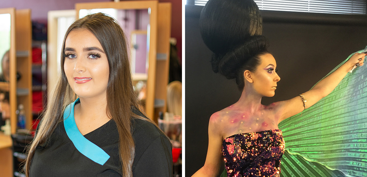 Kelsey Horn, second place winner at the WorldSkills UK Media Makeup competition